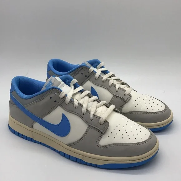 USED Nike Dunk Low Athletic Department Light Grey/Blue/Yellow FN7488-133 No Box - Picture 2 of 9